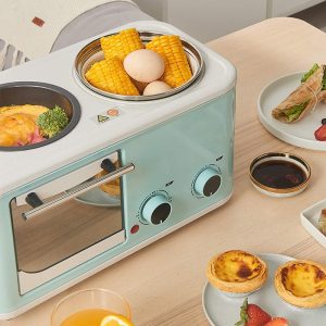 Electrical bread breakfast machine 3 in 1 maker bake oven fried egg